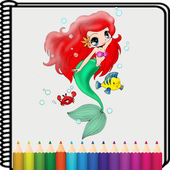 Coloring Book for Princess Mermaid icon