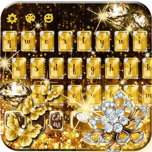 Gold Diamond Glitter Keyboard icon