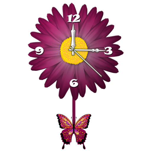 ikon Flower pendulum clock live wallpaper