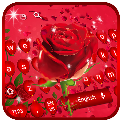 แป้นพิมพ์คลาสสิก Red Rose icon