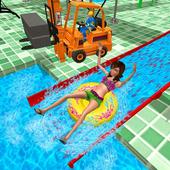 Water Slide Build &amp; Adventure Craft Construct Ride icon