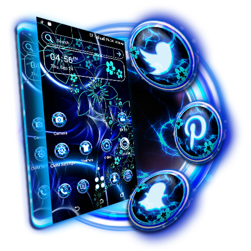 Dark Blue Fractal Launcher icon