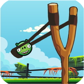 angry monster : knock down icon