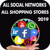 Social networks &amp; social media &amp;  Shopping stores icon