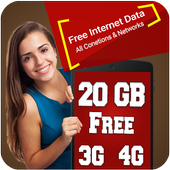 Daily Free Internet Data 20GB 3G &amp; 4G Fre MB Prank icon