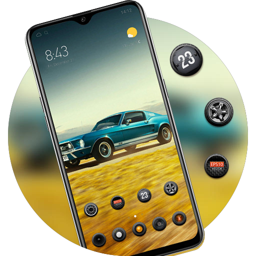 Speeding car theme Fast &amp; Furious Sunshine road icon