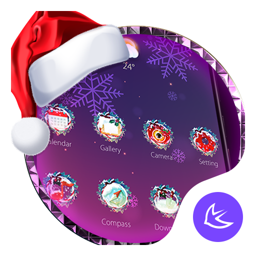 Purple Dream Christmas- APUS Launcher Free Theme icon