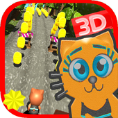 talking cat : super run icon