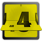 3D Animated Flip Clock YELLOW icon