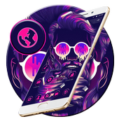 Purple Neon Tide Man Theme icon