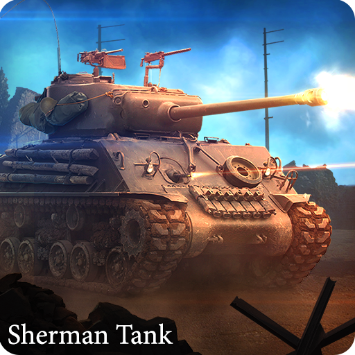 Sherman tank in furious battle live wallpaper icon