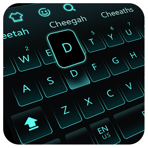 Live Neon Blue Keyboard icon