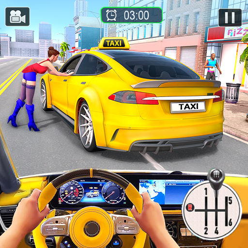 Crazy Car Driving Taxi Games icon