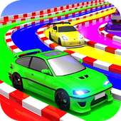 Superheroes Water Slide Colors Car Racing