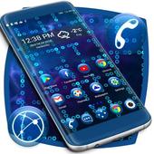 Dark Blue Bubbles Launcher icon