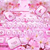 Thème de clavier fleur Sakura rose icon