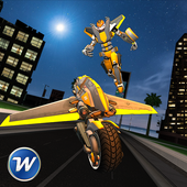 Flying Motorbike Robot Transform Wars icon