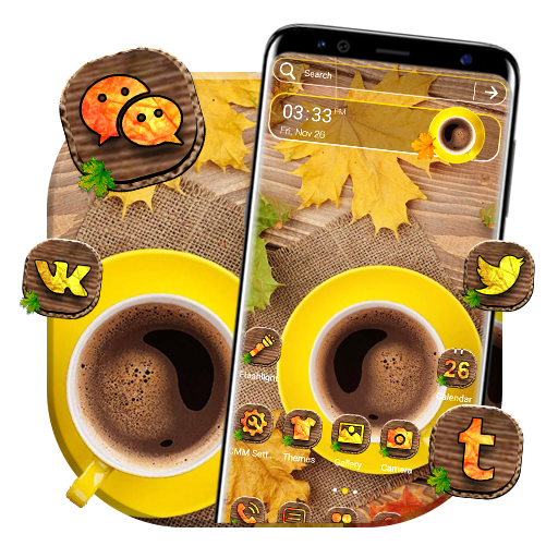 Autumn Coffee Theme Launcher icon