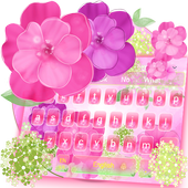 Pink Rose Flower Keyboard Theme icon