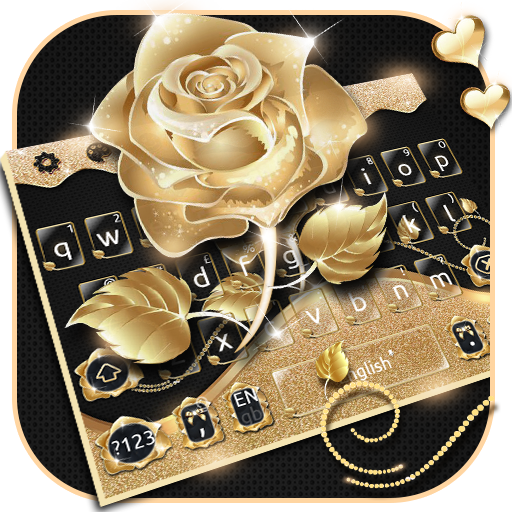 Luxurious Gold Rose keyboard icon