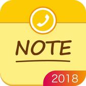 Note pad - write memo, keep list, after call icon
