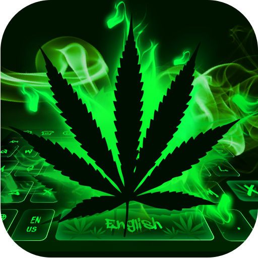 Neon Weed Rasta Keyboard Theme icon