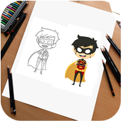 كيفية رسم رسوم الكاريكاتورية أيقونة