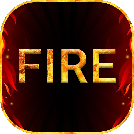 Fire Text Photo Collage icon