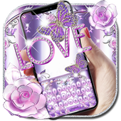 Фиолетовая клавиатура любви иконка