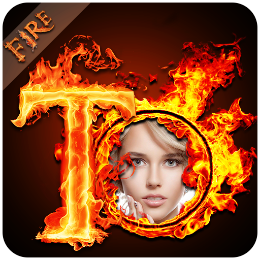 Fire Text Photo Frame - Fire Text Photo Editor icon