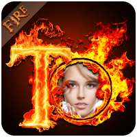 Fire Text Photo Frame - Fire Text Photo Editor