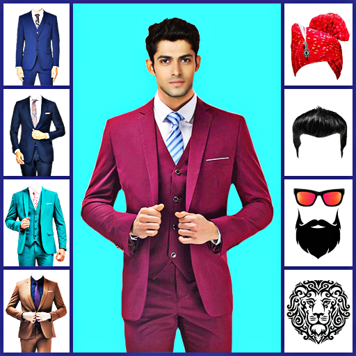 Men office suit photo editor icon