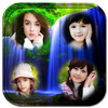 Waterfall photo collage frames icon