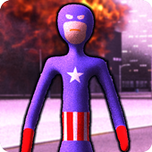 Captain Stickman Rope Hero icon