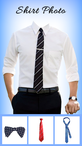 Man Blue Shirt Photo Suit скриншот 4