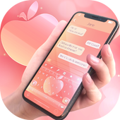 Apple Pink Phone 8 Keyboard icon