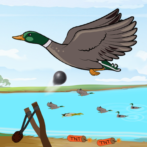 Sling bird hunter icon