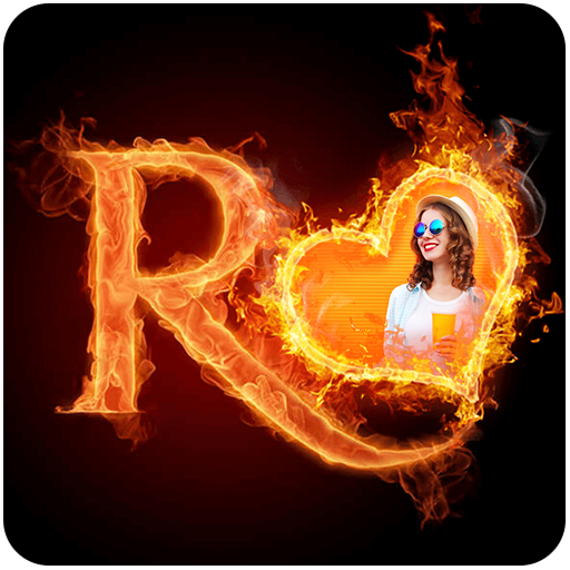 Fire Text Photo Frame icon