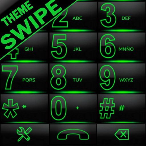 THEME SWIPE DIALER SPETRA GREEN GLASS icon