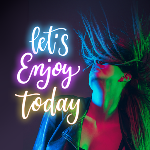 Neon Text on Photo Editor App icon