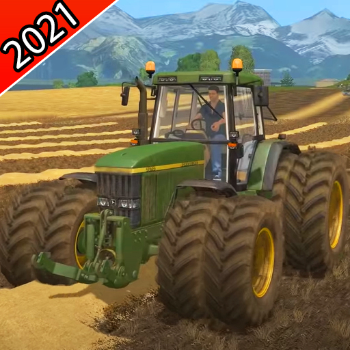 Offroad Tractor Trolley village farm Simulator icon