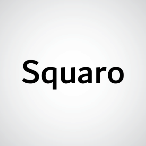 Squaro Icon Pack - Black &amp; White أيقونة