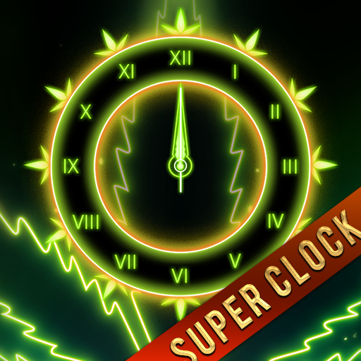 Weed Rasta Green Clock Live Wallpaper icon