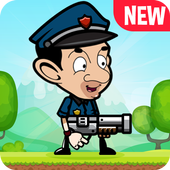 Shooter Mr Bean Run - Policeman Adventure icon