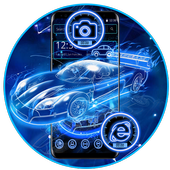 Neon Sports Racing Car Theme icon
