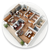 3D Home layouts icon