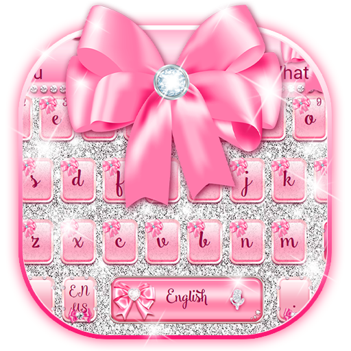 Pink Glitter Diamond Bow icon