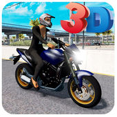 Bike Rider chase driving simulator Cop City icon