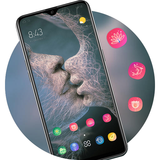 Creative design art character love theme icon