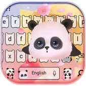 Pink panda Keyboard theme icon